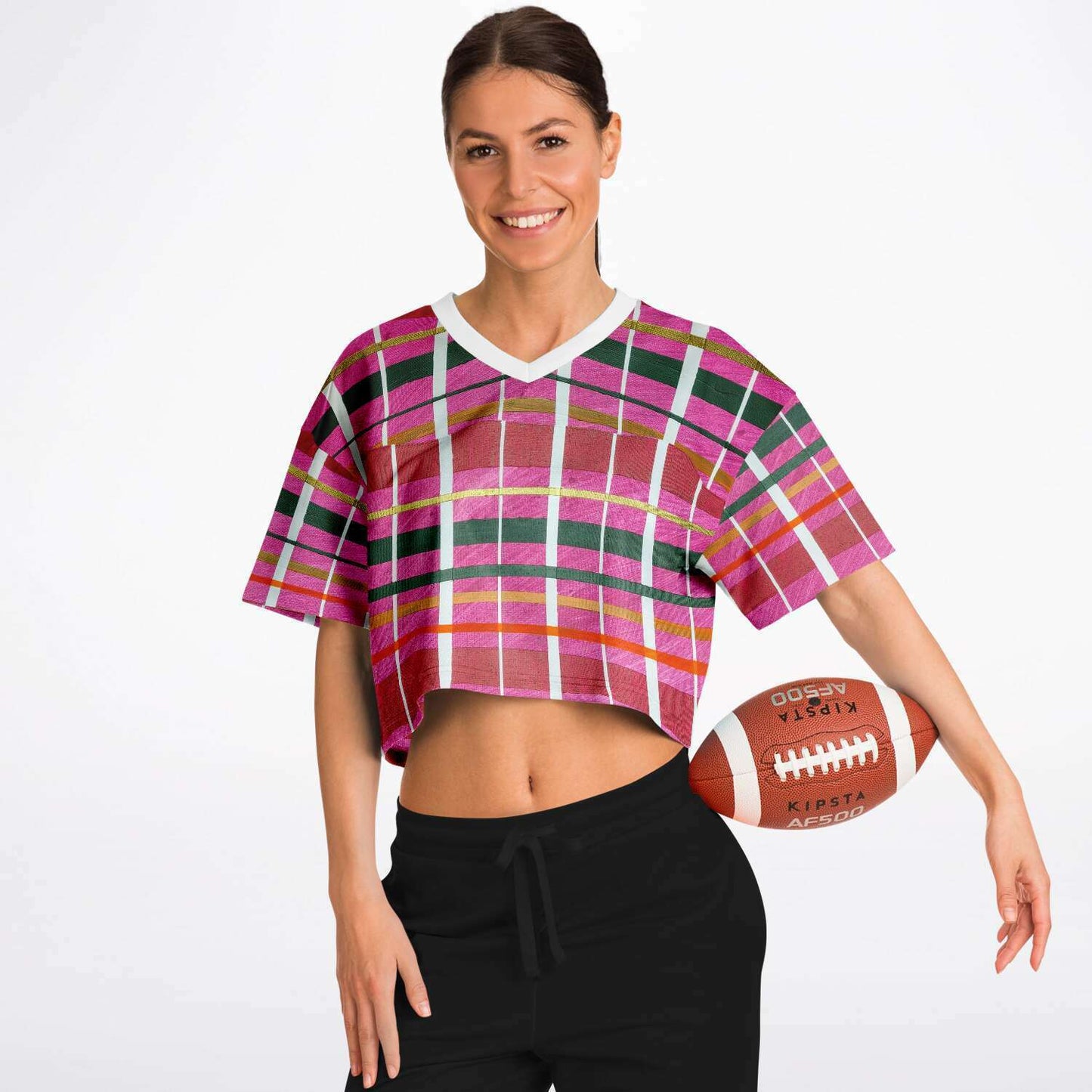 Gavin Scott Cropped Football Jersey w/White Collar (Femme XS-XL)