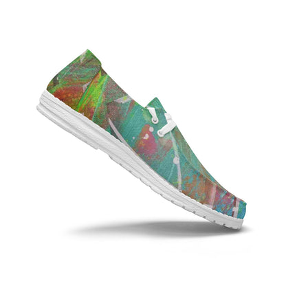 Gavin Scott Lace-Up Canvas Loafers