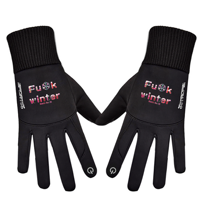 Gavin Scott FU*K WINTER Plush Genderless Touch Screen Gloves
