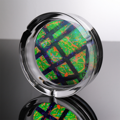 Gavin Scott Round Glass Ashtray with 3 Slots