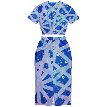 Gavin Scott Cropped Top & Full Skirt Set (Femme XS-XL)