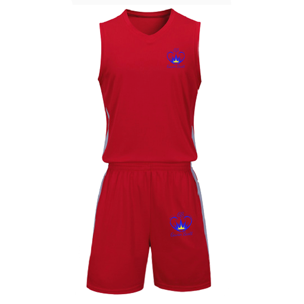 Gavin Scott Red Basketball Suit Jerseys & Shorts Set (Genderless XL-5XL)