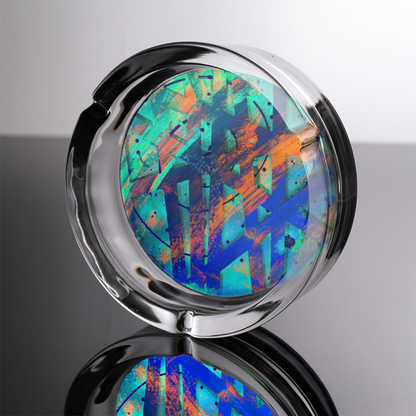 Gavin Scott Round Glass Ashtray with 3 Slots