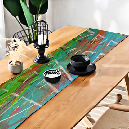 Gavin Scott Double-Sided Table Runner with Tassel Pendants