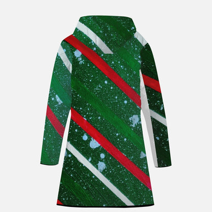 Gavin Scott Full-Length Zipper Hooded Puffer Coat (Femme XXS-4XL)