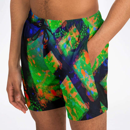 Gavin Scott Square Cut Swim Trunks (Masc XS-3XL)