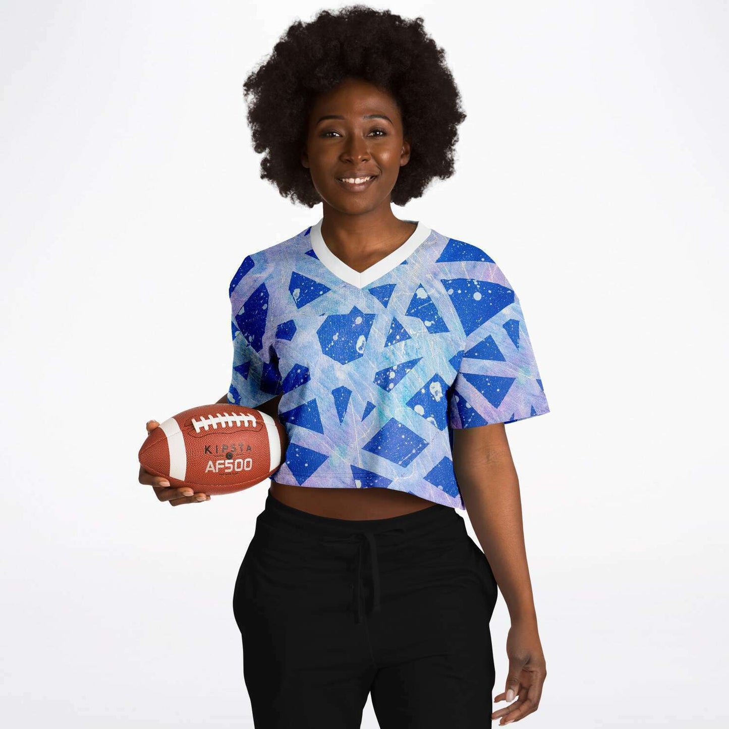 Gavin Scott Cropped Football Jersey w/White Collar (Femme XS-XL)