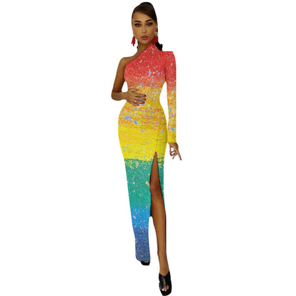 Gavin Scott PRIDE Half Sleeve Slit Dress (Femme XS-L)