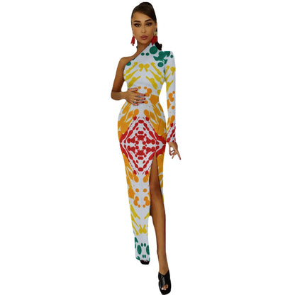 Gavin Scott Half Sleeve Slit Dress (Femme XS-L)