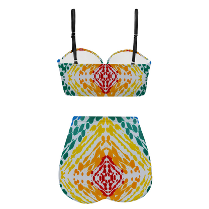 Gavin Scott High Waist Two Piece Bikini Swimsuit (Femme S-2XL)