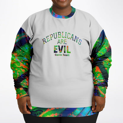 Gavin Scott "Republican Are Evil" Long Sleeve Sweater and Jogger Set (Genderless 2XL-6XL)