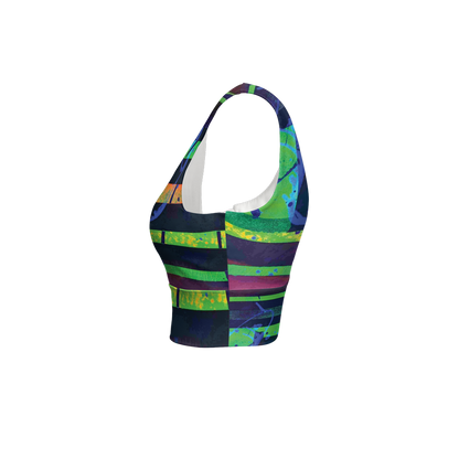 Gavin Scott Longline V-Shape-Back Sports Bra-Butter Soft Texture