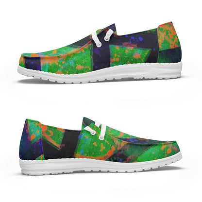 Gavin Scott Lace-Up Canvas Loafers