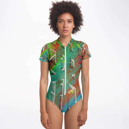 Gavin Scott Short Sleeve Festival Catsuit w/UPF 50+ Sun Protection (Femme XS-XL)