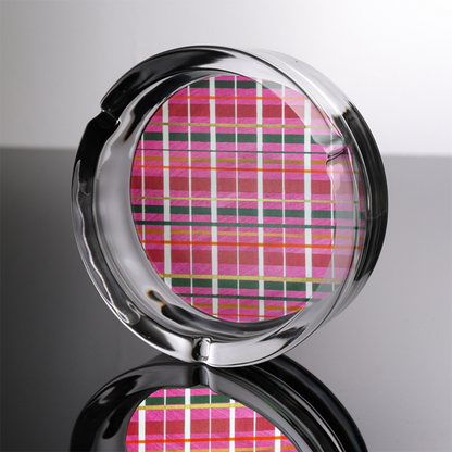 Gavin Scott Round Glass Ashtray with 3 Slots