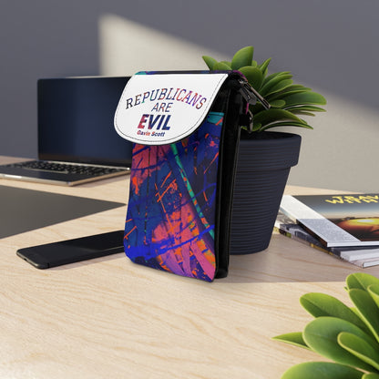 Gavin Scott REPUBLICANS ARE EVIL Crossbody Phone Wallet