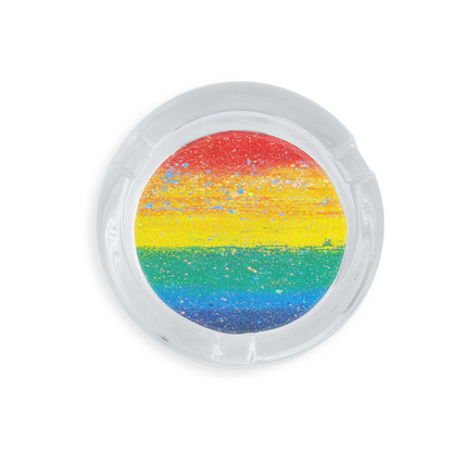 Gavin Scott PRIDE Round Glass Ashtray with 3 Slots