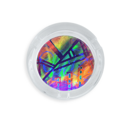 Gavin Scott Round Glass Ashtray with 3 Slots