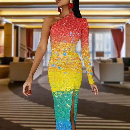 Gavin Scott PRIDE Half Sleeve Slit Dress (Femme XS-L)