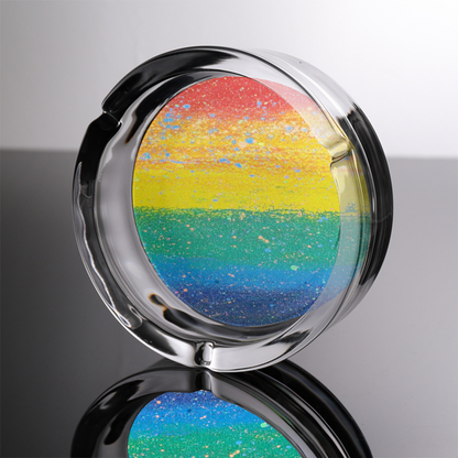 Gavin Scott PRIDE Round Glass Ashtray with 3 Slots