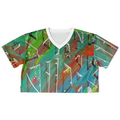 Gavin Scott Cropped Football Jersey w/Black Collar (Femme XS-XL)