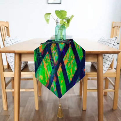 Gavin Scott Double-Sided Table Runner with Tassel Pendants