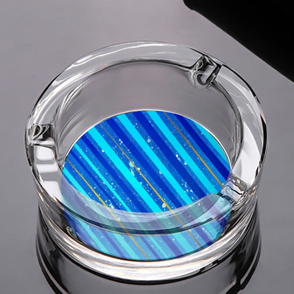 Gavin Scott Round Glass Ashtray with 3 Slots