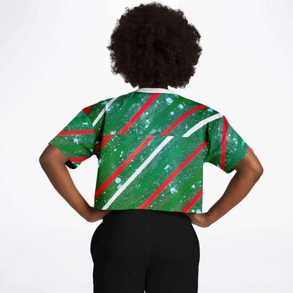 Gavin Scott Cropped Football Jersey w/White Collar (Femme XS-XL)