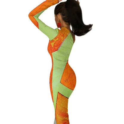 Gavin Scott Half Sleeve Slit Dress (Femme XS-L)