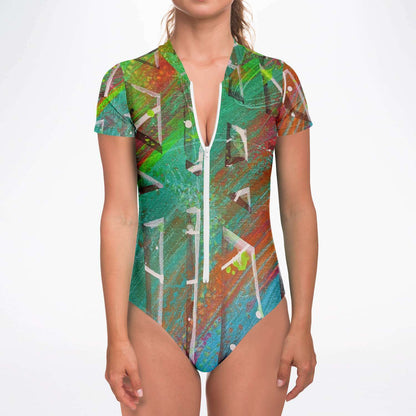 Gavin Scott Short Sleeve Festival Catsuit w/UPF 50+ Sun Protection (Femme XS-XL)