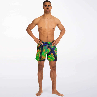 Gavin Scott Square Cut Swim Trunks (Masc XS-3XL)