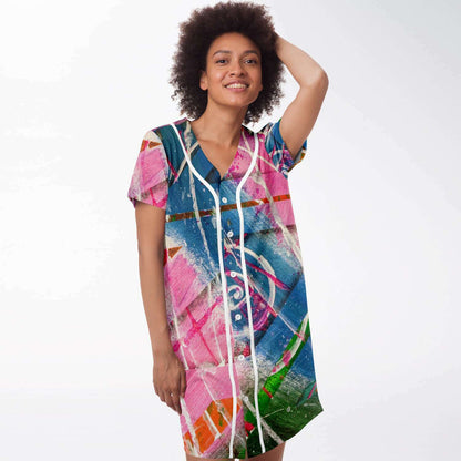 Gavin Scott Baseball Jersey Dress (Femme XS-4XL)