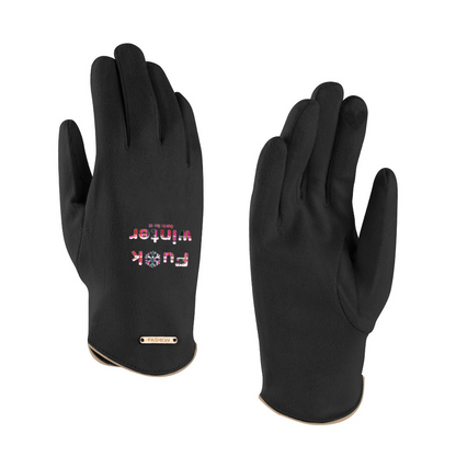 Gavin Scott FU*K WINTER Suede Gloves w/ Screen Friendly Fingertips (Femme / 2 Colors)