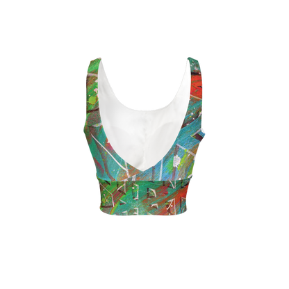 Gavin Scott Longline V-Shape-Back Sports Bra-Butter Soft Texture