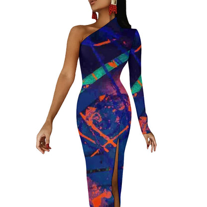 Gavin Scott Half Sleeve Slit Dress (Femme XS-L)
