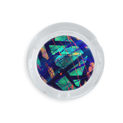 Gavin Scott Round Glass Ashtray with 3 Slots