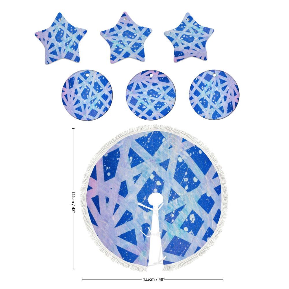 Gavin Scott Tree Skirt & Ceramic Ornaments Set