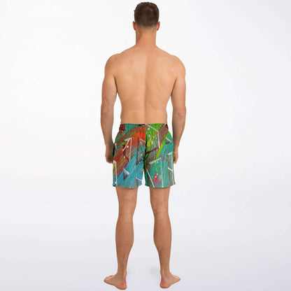 Gavin Scott Square Cut Swim Trunks (Masc XS-3XL)