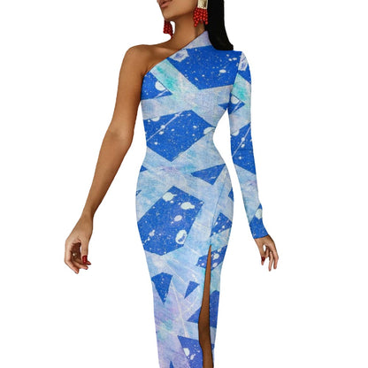 Gavin Scott Half Sleeve Slit Dress (Femme XS-L)