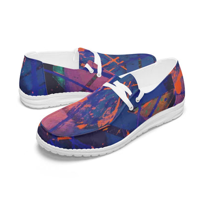 Gavin Scott Lace-Up Canvas Loafers