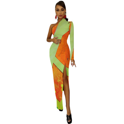 Gavin Scott Half Sleeve Slit Dress (Femme XS-L)