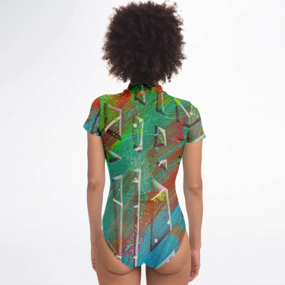 Gavin Scott Short Sleeve Festival Catsuit w/UPF 50+ Sun Protection (Femme XS-XL)