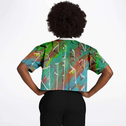 Gavin Scott Cropped Football Jersey w/Black Collar (Femme XS-XL)