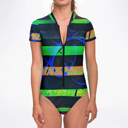 Gavin Scott Short Sleeve Festival Catsuit w/UPF 50+ Sun Protection (Femme XS-XL)