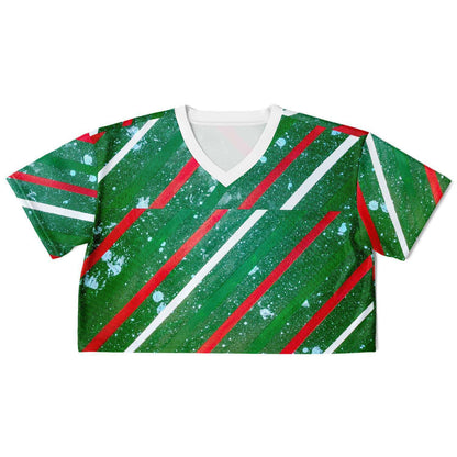 Gavin Scott Cropped Football Jersey w/White Collar (Femme XS-XL)