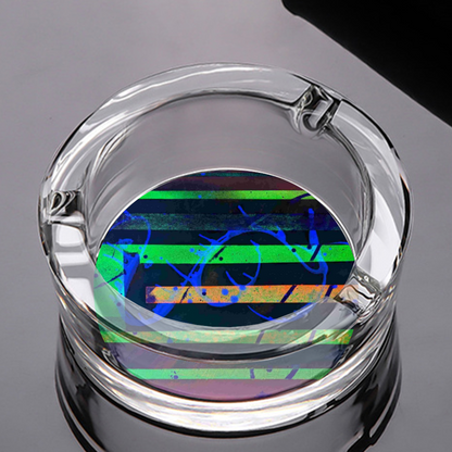 Gavin Scott Round Glass Ashtray with 3 Slots