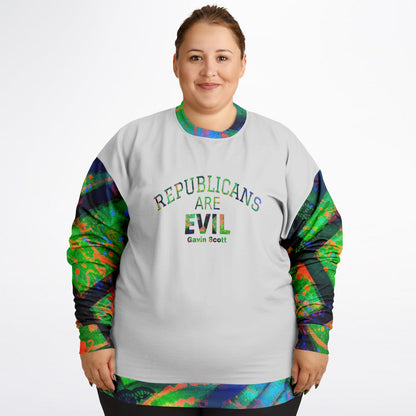 Gavin Scott "Republican Are Evil" Long Sleeve Sweater and Jogger Set (Genderless 2XL-6XL)