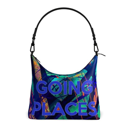 Gavin Scott Deluxe Leather GOING PLACES Square Shoulder Bag