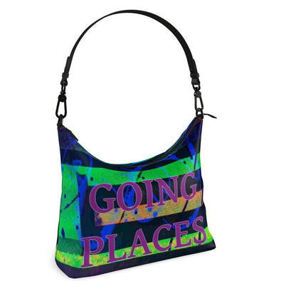 Gavin Scott Deluxe Leather GOING PLACES Square Clutch Shoulder Bag