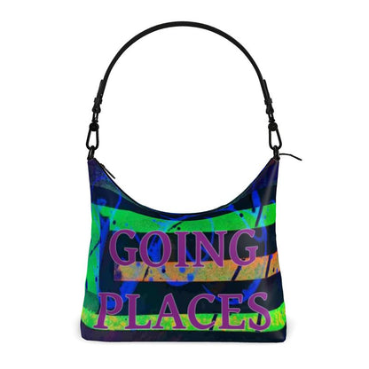 Gavin Scott Deluxe Leather GOING PLACES Square Clutch Shoulder Bag